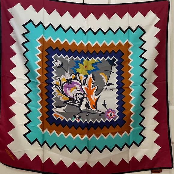 Made In Italy Silk Missoni Scarf from MISSONI - Picture 3 of 7